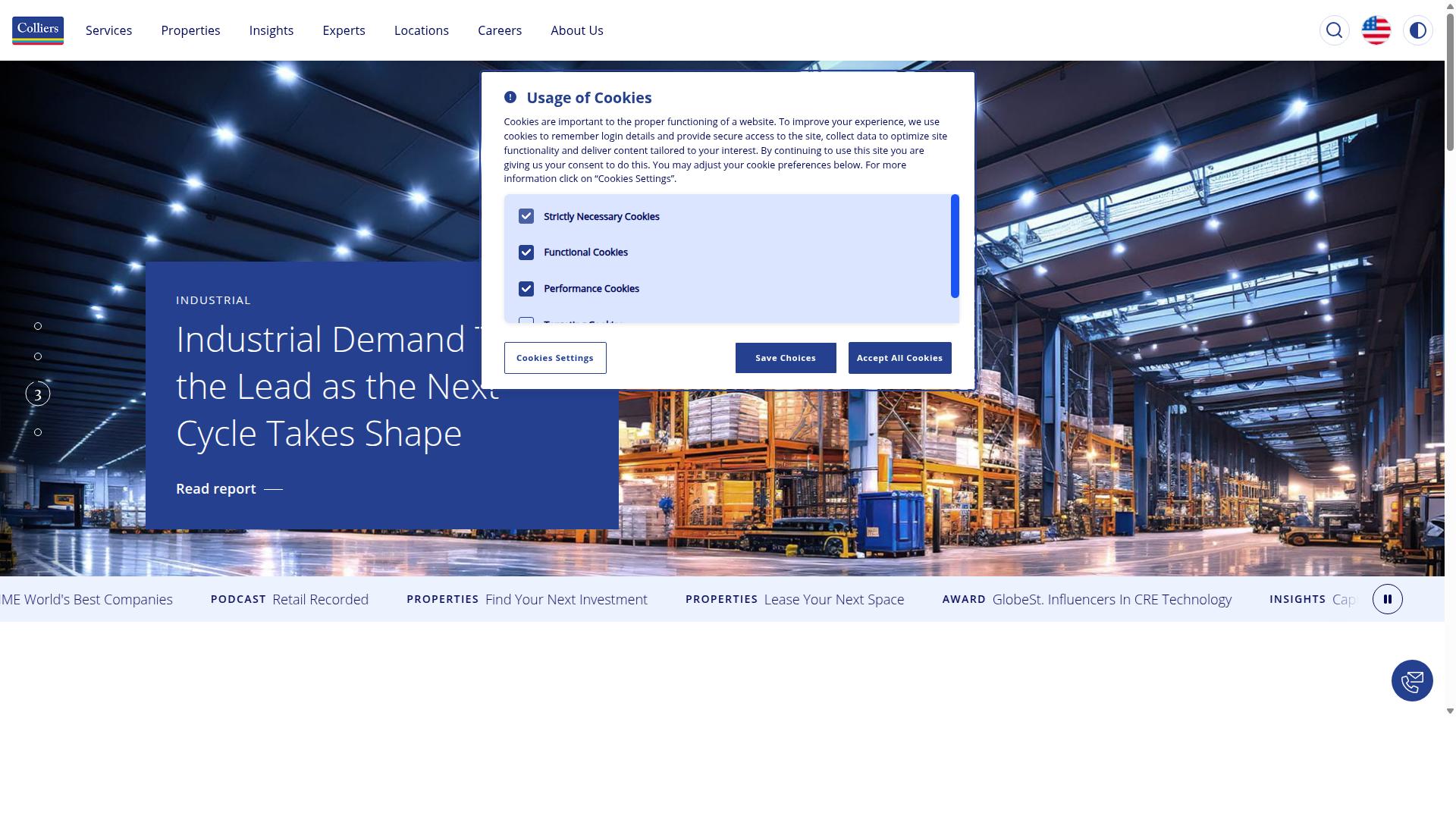 Colliers website
