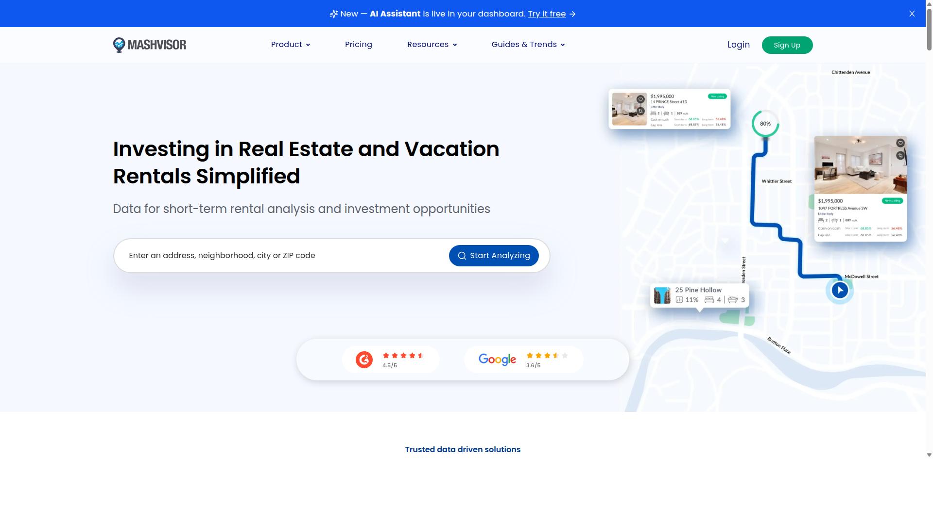 Mashvisor website